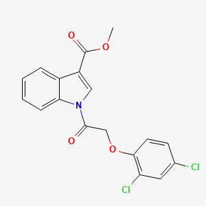 molecular formula C18H13Cl2NO4 B2863412 Methyl 1-(2-(2,4-dichlorophenoxy)acetyl)-1H-indole-3-carboxylate CAS No. 429627-43-0