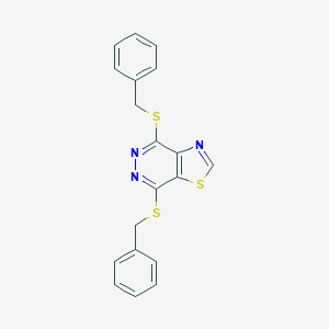 molecular formula C19H15N3S3 B286343 4,7-Bis(benzylsulfanyl)[1,3]thiazolo[4,5-d]pyridazine 