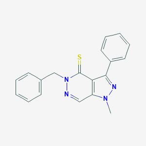 molecular formula C19H16N4S B286344 5-benzyl-1-methyl-3-phenyl-1,5-dihydro-4H-pyrazolo[3,4-d]pyridazine-4-thione 
