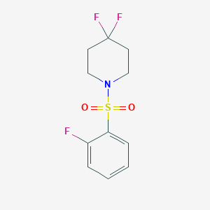 B2863440 4,4-Difluoro-1-(2-fluorophenyl)sulfonylpiperidine CAS No. 2324675-62-7