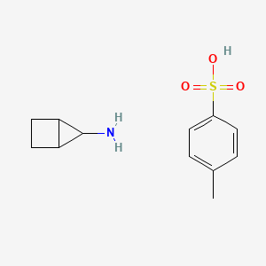 molecular formula C12H17NO3S B2863441 Bicyclo[2.1.0]pentan-5-amine;4-methylbenzenesulfonic acid CAS No. 2253629-94-4