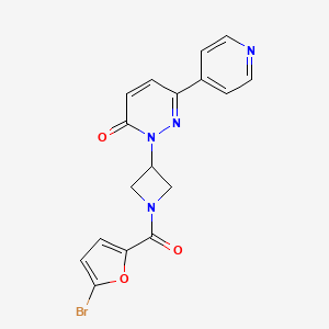 2-[1-(5-Bromofuran-2-carbonyl)azetidin-3-yl]-6-pyridin-4-ylpyridazin-3-one