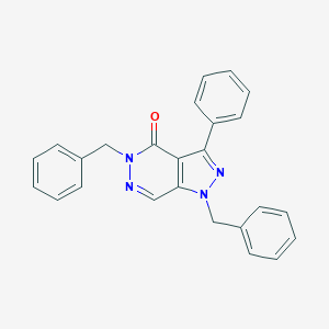 molecular formula C25H20N4O B286345 1,5-dibenzyl-3-phenyl-1,5-dihydro-4H-pyrazolo[3,4-d]pyridazin-4-one 