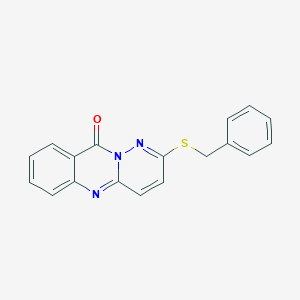 molecular formula C18H13N3OS B286346 2-(benzylsulfanyl)-10H-pyridazino[6,1-b]quinazolin-10-one 