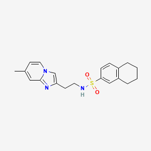 N-(2-(7-methylimidazo[1,2-a]pyridin-2-yl)ethyl)-5,6,7,8-tetrahydronaphthalene-2-sulfonamide