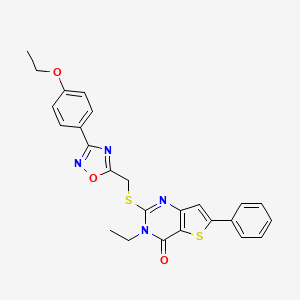 5-[4-(morpholin-4-ylsulfonyl)phenyl]-N-(3-phenylpropyl)-1,3,4-oxadiazole-2-carboxamide