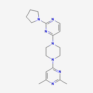 2,4-Dimethyl-6-[4-(2-pyrrolidin-1-ylpyrimidin-4-yl)piperazin-1-yl]pyrimidine