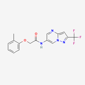 2-(o-tolyloxy)-N-(2-(trifluoromethyl)pyrazolo[1,5-a]pyrimidin-6-yl)acetamide