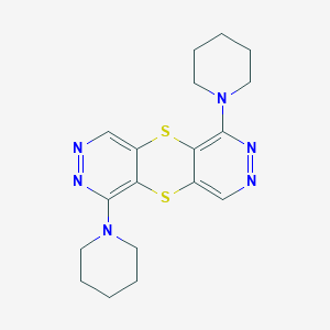 molecular formula C18H22N6S2 B286347 1,6-Di(1-piperidinyl)pyridazino[4',5':5,6][1,4]dithiino[2,3-d]pyridazine 