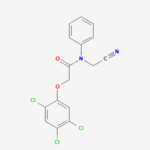 molecular formula C16H11Cl3N2O2 B2863470 N-(cyanomethyl)-N-phenyl-2-(2,4,5-trichlorophenoxy)acetamide CAS No. 1182002-59-0