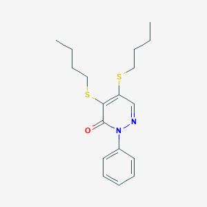 molecular formula C18H24N2OS2 B286350 4,5-Bis(butylsulfanyl)-2-phenylpyridazin-3-one 