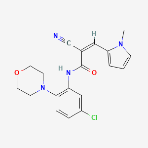 (Z)-N-(5-Chloro-2-morpholin-4-ylphenyl)-2-cyano-3-(1-methylpyrrol-2-yl)prop-2-enamide