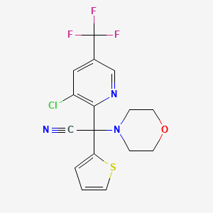 2-[3-Chloro-5-(trifluoromethyl)-2-pyridinyl]-2-morpholino-2-(2-thienyl)acetonitrile