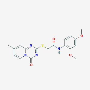 N-(2,4-dimethoxyphenyl)-2-(8-methyl-4-oxopyrido[1,2-a][1,3,5]triazin-2-yl)sulfanylacetamide