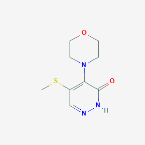 molecular formula C9H13N3O2S B286352 5-(methylsulfanyl)-4-(4-morpholinyl)-3(2H)-pyridazinone 