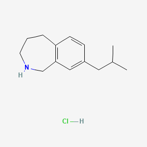 molecular formula C14H22ClN B2863520 8-(2-甲基丙基)-2,3,4,5-四氢-1H-2-苯并氮杂卓盐酸盐 CAS No. 1556863-49-0