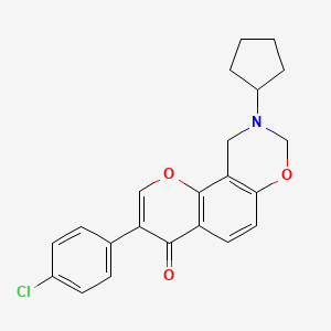 3-(4-chlorophenyl)-9-cyclopentyl-9,10-dihydrochromeno[8,7-e][1,3]oxazin-4(8H)-one
