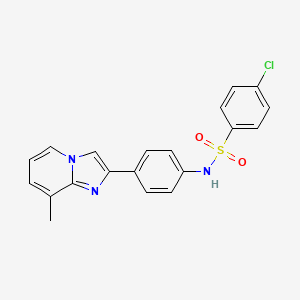 4-chloro-N-(4-(8-methylimidazo[1,2-a]pyridin-2-yl)phenyl)benzenesulfonamide