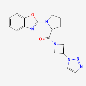 (3-(1H-1,2,3-triazol-1-yl)azetidin-1-yl)(1-(benzo[d]oxazol-2-yl)pyrrolidin-2-yl)methanone