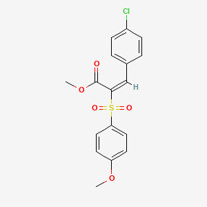 molecular formula C17H15ClO5S B2863530 甲基 (2E)-3-(4-氯苯基)-2-[(4-甲氧基苯基)磺酰基]丙烯酸酯 CAS No. 1564076-29-4