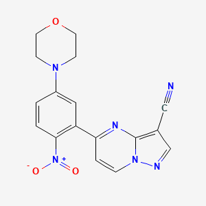 5-(5-Morpholino-2-nitrophenyl)pyrazolo[1,5-a]pyrimidine-3-carbonitrile