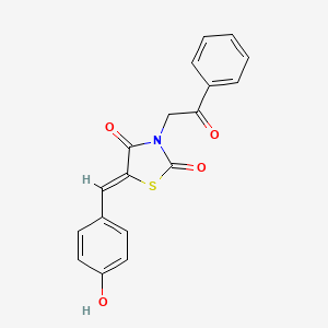 5-(4-Hydroxybenzylidene)-3-(2-oxo-2-phenylethyl)-1,3-thiazolidine-2,4-dione