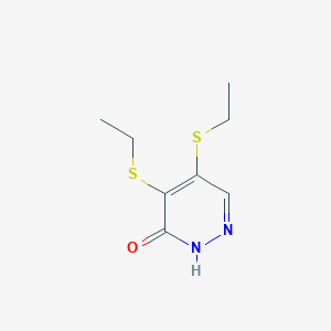 molecular formula C8H12N2OS2 B286354 4,5-bis(ethylsulfanyl)-3(2H)-pyridazinone 