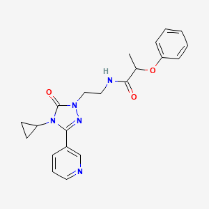 N-(2-(4-cyclopropyl-5-oxo-3-(pyridin-3-yl)-4,5-dihydro-1H-1,2,4-triazol-1-yl)ethyl)-2-phenoxypropanamide