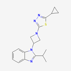 2-Cyclopropyl-5-[3-(2-propan-2-ylbenzimidazol-1-yl)azetidin-1-yl]-1,3,4-thiadiazole