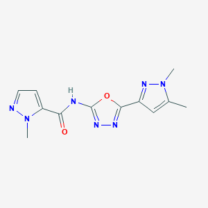 N-(5-(1,5-dimethyl-1H-pyrazol-3-yl)-1,3,4-oxadiazol-2-yl)-1-methyl-1H-pyrazole-5-carboxamide