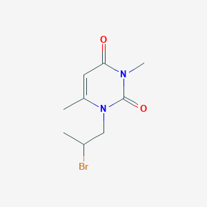 molecular formula C9H13BrN2O2 B286355 1-(2-bromopropyl)-3,6-dimethyl-2,4(1H,3H)-pyrimidinedione 