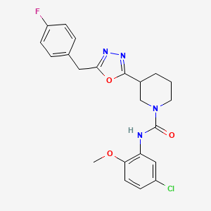 N-(5-chloro-2-methoxyphenyl)-3-(5-(4-fluorobenzyl)-1,3,4-oxadiazol-2-yl)piperidine-1-carboxamide