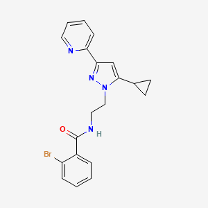 2-bromo-N-(2-(5-cyclopropyl-3-(pyridin-2-yl)-1H-pyrazol-1-yl)ethyl)benzamide