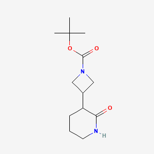molecular formula C13H22N2O3 B2863574 tert-Butyl 3-(2-oxopiperidin-3-yl)azetidine-1-carboxylate CAS No. 2168844-88-8