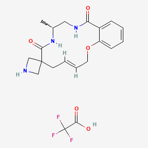 (4E,10R)-10-Methylspiro[2-oxa-9,12-diazabicyclo[12.4.0]octadeca-1(18),4,14,16-tetraene-7,3'-azetidine]-8,13-dione;2,2,2-trifluoroacetic acid