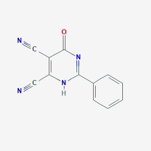 molecular formula C12H6N4O B286358 4-oxo-2-phenyl-1H-pyrimidine-5,6-dicarbonitrile 