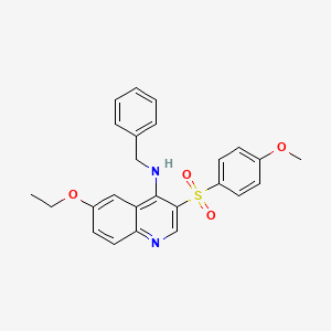 molecular formula C25H24N2O4S B2863581 N-benzyl-6-ethoxy-3-((4-methoxyphenyl)sulfonyl)quinolin-4-amine CAS No. 895640-25-2