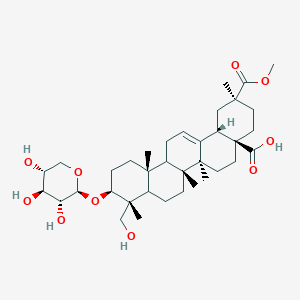 (2S,4Ar,6aS,6bR,9R,10S,12aR,14bS)-9-(hydroxymethyl)-2-methoxycarbonyl-2,6a,6b,9,12a-pentamethyl-10-[(2S,3R,4S,5R)-3,4,5-trihydroxyoxan-2-yl]oxy-1,3,4,5,6,6a,7,8,8a,10,11,12,13,14b-tetradecahydropicene-4a-carboxylic acid