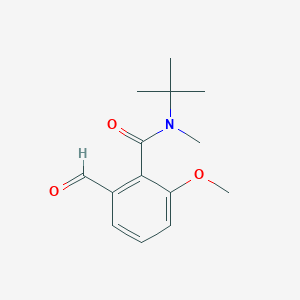 molecular formula C14H19NO3 B286359 N-(tert-butyl)-2-formyl-6-methoxy-N-methylbenzamide 