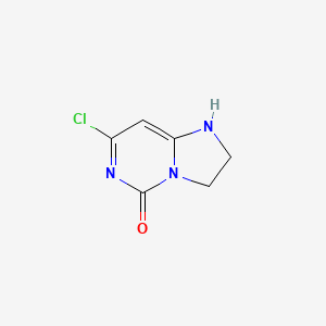 molecular formula C6H6ClN3O B2863593 7-氯-2,3-二氢咪唑并[1,2-C]嘧啶-5(1H)-酮 CAS No. 1421433-87-5