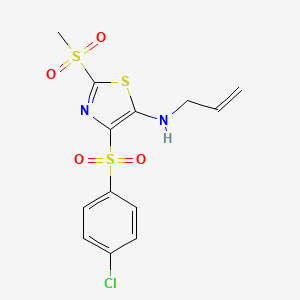 4-(4-chlorobenzenesulfonyl)-2-methanesulfonyl-N-(prop-2-en-1-yl)-1,3-thiazol-5-amine