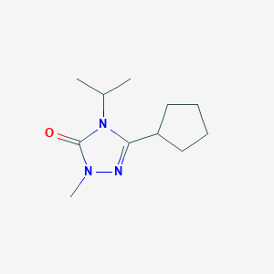 3-cyclopentyl-1-methyl-4-(propan-2-yl)-4,5-dihydro-1H-1,2,4-triazol-5-one