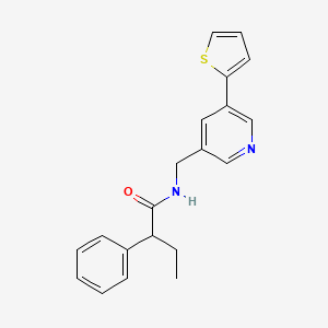 2-phenyl-N-((5-(thiophen-2-yl)pyridin-3-yl)methyl)butanamide