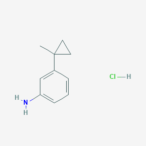 molecular formula C10H14ClN B2863613 3-(1-Methylcyclopropyl)aniline hydrochloride CAS No. 2172215-39-1