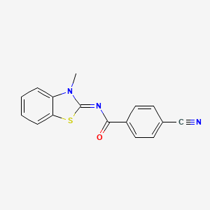 (Z)-4-cyano-N-(3-methylbenzo[d]thiazol-2(3H)-ylidene)benzamide