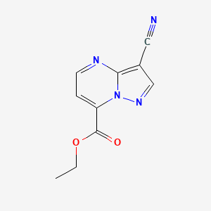 molecular formula C10H8N4O2 B2863617 3-氰基吡唑并[1,5-a]嘧啶-7-甲酸乙酯 CAS No. 950057-07-5