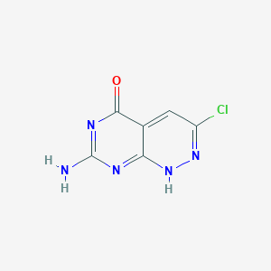 molecular formula C6H4ClN5O B286362 7-amino-3-chloro-1H-pyrimido[4,5-c]pyridazin-5-one 