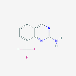 molecular formula C9H6F3N3 B2863629 8-(Trifluoromethyl)quinazolin-2-amine CAS No. 1258652-66-2