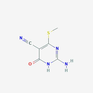 molecular formula C6H6N4OS B286363 2-Amino-4-hydroxy-6-(methylsulfanyl)-5-pyrimidinecarbonitrile 