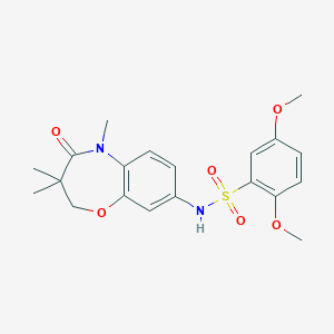 2,5-dimethoxy-N-(3,3,5-trimethyl-4-oxo-2,3,4,5-tetrahydrobenzo[b][1,4]oxazepin-8-yl)benzenesulfonamide